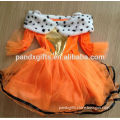 Fur collar kids dress